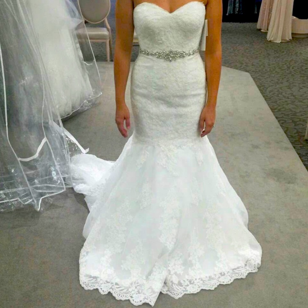 Never work size 4 mermaid style lace gown